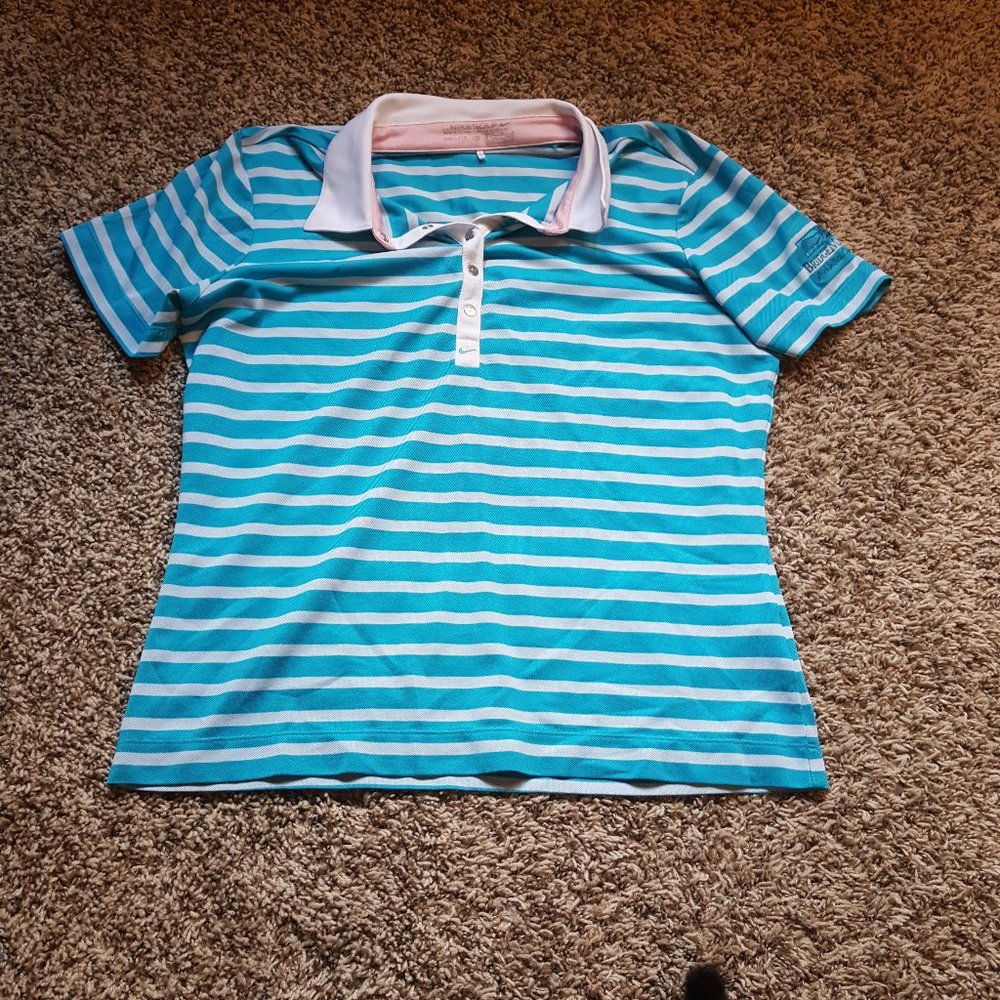 Blue Striped Collared Shirt